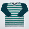 Green Navy Grey Striped Jumper Top