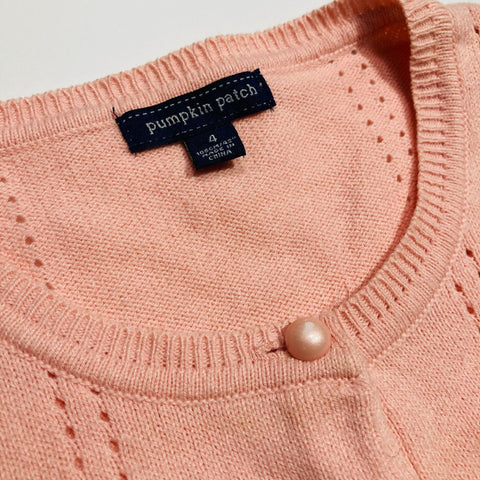 Sweet Pink Cardigan with Peplum Waist