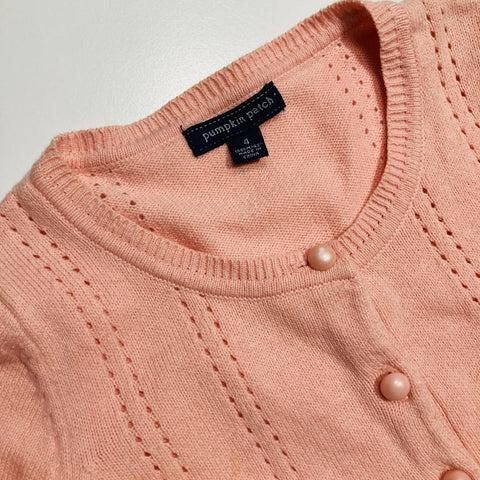 Sweet Pink Cardigan with Peplum Waist