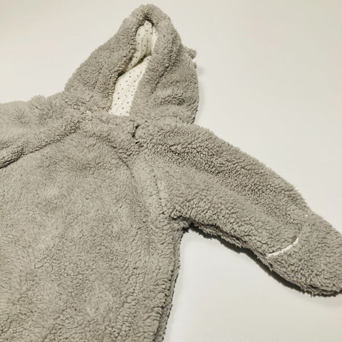 Fluffy Grey Winter Bodysuit