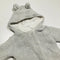 Grey Knitted Cardigan with Hood