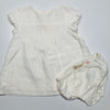 White/Cream Cotton Dress with matching Bloomers