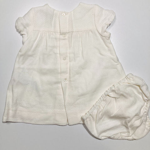 White/Cream Cotton Dress with matching Bloomers