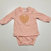Pink Heart  Long Sleeve Bodysuit 