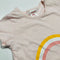 Pink T-Shirt with Sunshine Rainbow Design