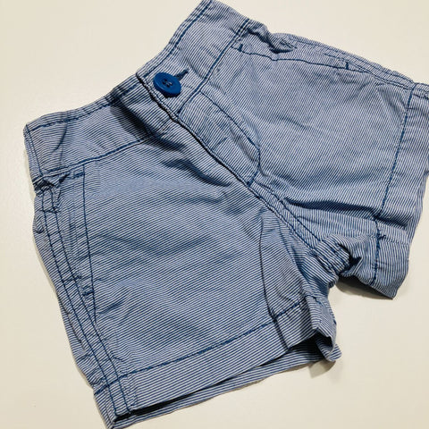 Blue and white striped shorts