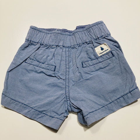 Blue and white striped shorts
