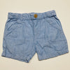 Blue Cotton Shorts