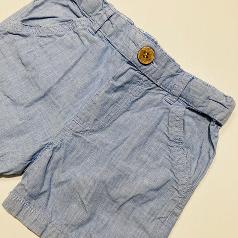 Blue Cotton Shorts