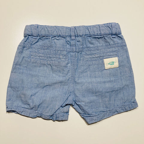Blue Cotton Shorts