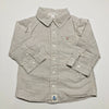 Grey Striped Button Up Shirt 