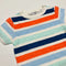 Striped T-Shirt with Snap Buttons on Shoulder