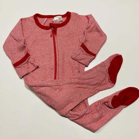 Purebaby Red and White Striped Bodysuit