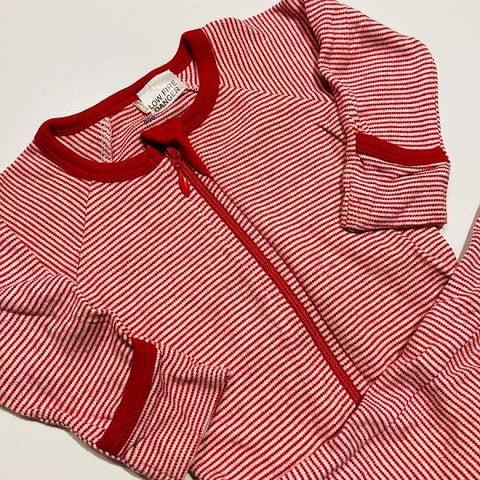 Purebaby Red and White Striped Bodysuit