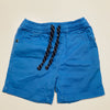 Blue Shorts with Drawstring Waist and Pockets