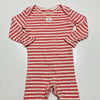 Red & White Horizontal Stripes Bodysuit