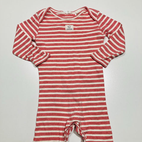Red & White Horizontal Stripes Bodysuit