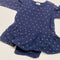 Long Sleeve Bodysuit with Skirt and Tiny Gold Heart Pattern