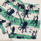 Octopus Design Striped Boardie Shorts