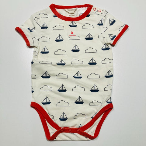 Cloud and Sailboat Short Sleeve Bodysuit