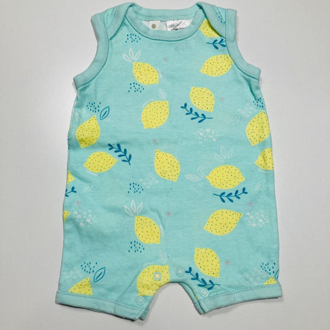 Singlet Romper Bodysuit with Cute Lemon Design