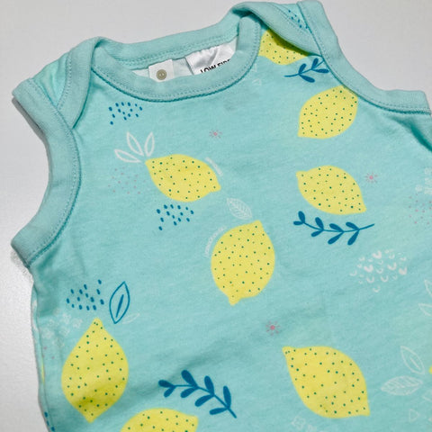 Singlet Romper Bodysuit with Cute Lemon Design