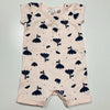 Short sleeve romper with flower pattern