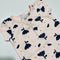 Short sleeve romper with flower pattern