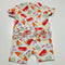 Summer rashie romper with frill peplum