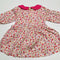 Baby Doll Dress with Pink Polka Dots Collar and Pink Floral Print