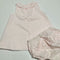 Pink Frill Neckline Sleeveless Dress with matching Bloomers