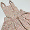 Pink Floral Pinafore with Tie Back Straps