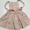 Pink Floral Pinafore with Tie Back Straps