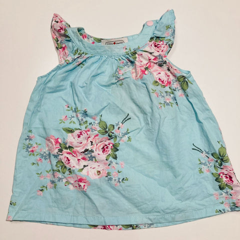 Floral Dress with Frill Sleeve