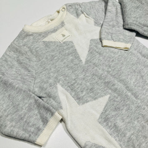 2 x Grey Star Bodysuits Set