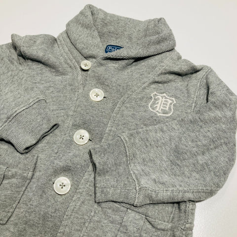 Grey Button Up Jumper
