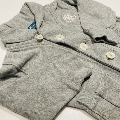 Grey Button Up Jumper