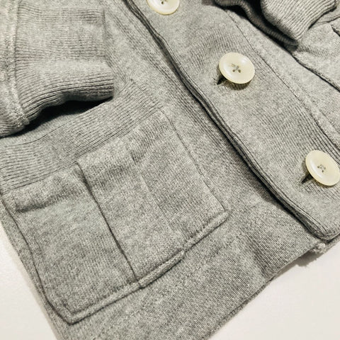 Grey Button Up Jumper