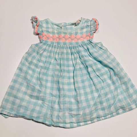 Blue and Pink Pattern Dress