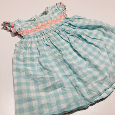 Blue and Pink Pattern Dress