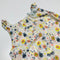 Singlet Bodysuit with Floral Print and Blue Bow