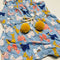Llama Romper with Mustard Pom Pom Tie