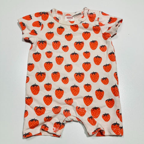 Strawberry Short Sleeve Romper 