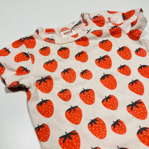 Strawberry Short Sleeve Romper