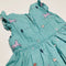 Green Dress with Frill Sleeves