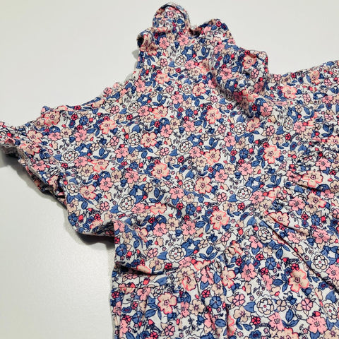 Floral Dress with Flutter Sleeve