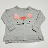 Grey Jumper with Fluffy Pink Ears