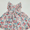Floral Dress with Flutter Pom Pom Sleeve