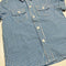Blue Check Button Up Shirt with Short Sleeves