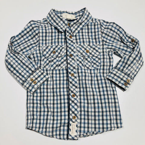 Purekids Button Up Shirt Checked Print